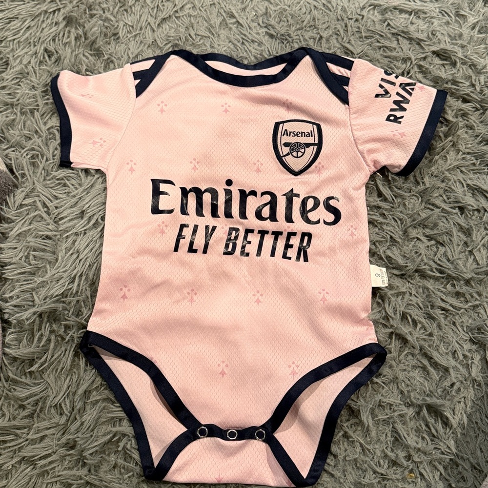 Arsenal Pink Baby Onesie